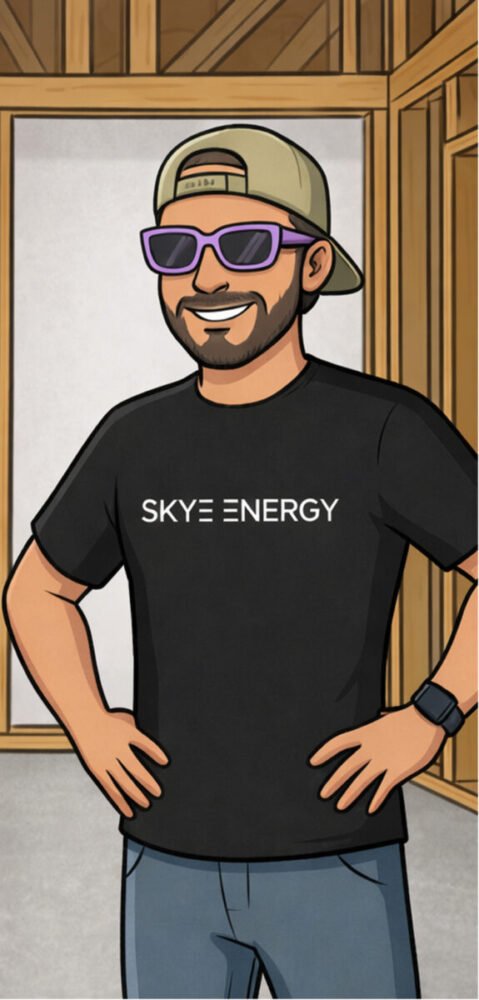 An illustrated portrait of David, a construction professional at Onyx Builders, representing expert building and craftsmanship.